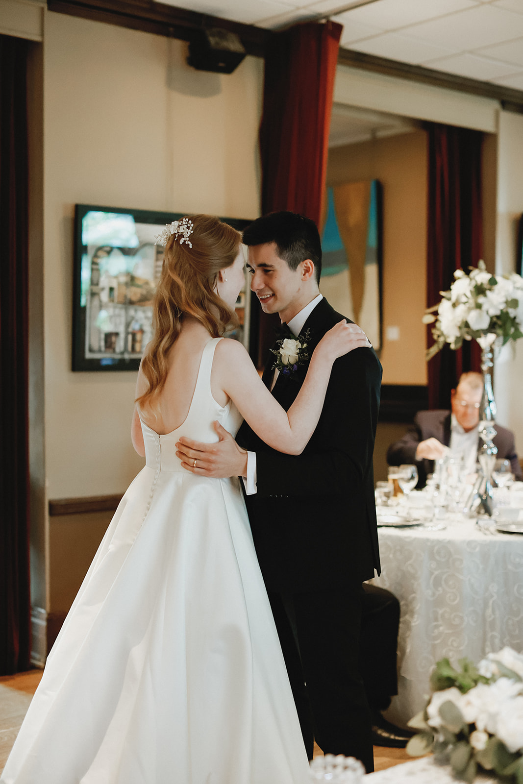 Bride and groom dance