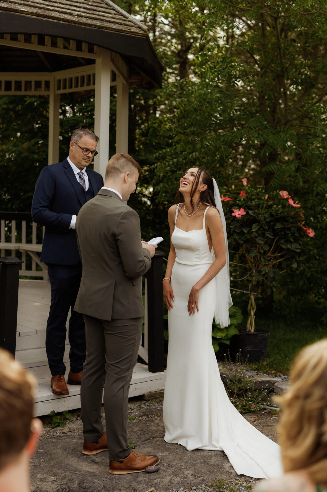 Groom reads vows - Wedding Photography - Kingston ON