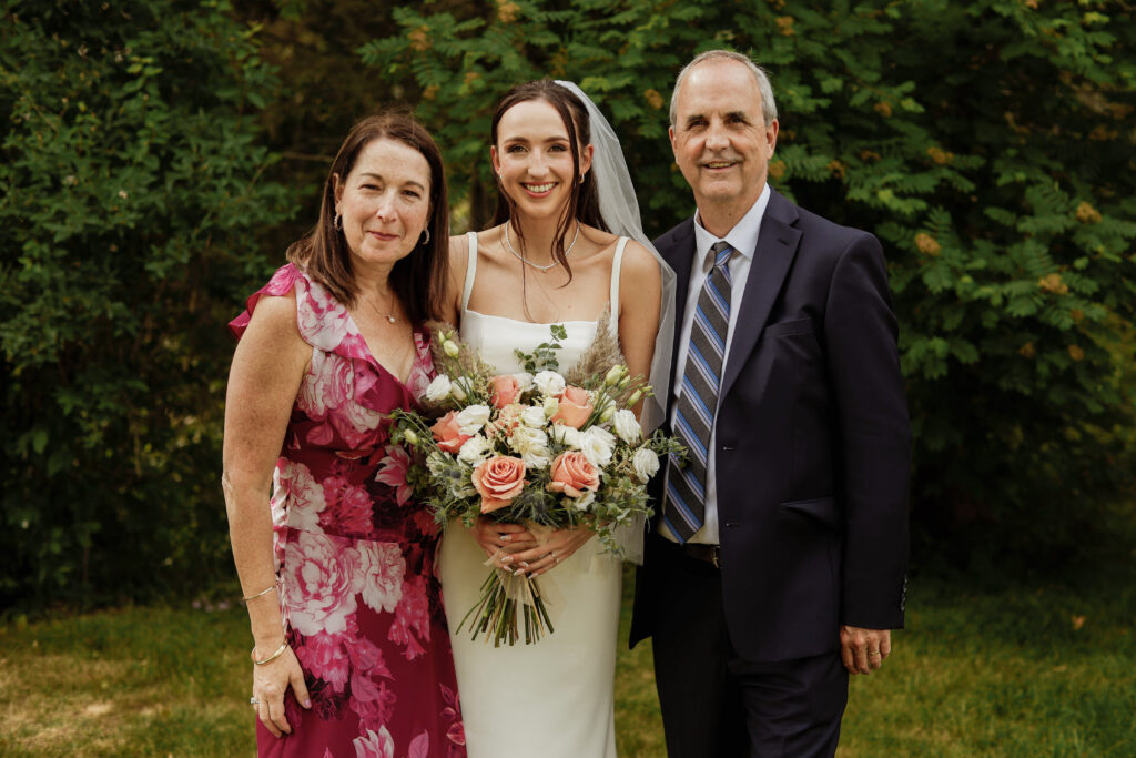 Bride with parents - Wedding Photography - Kingston ON