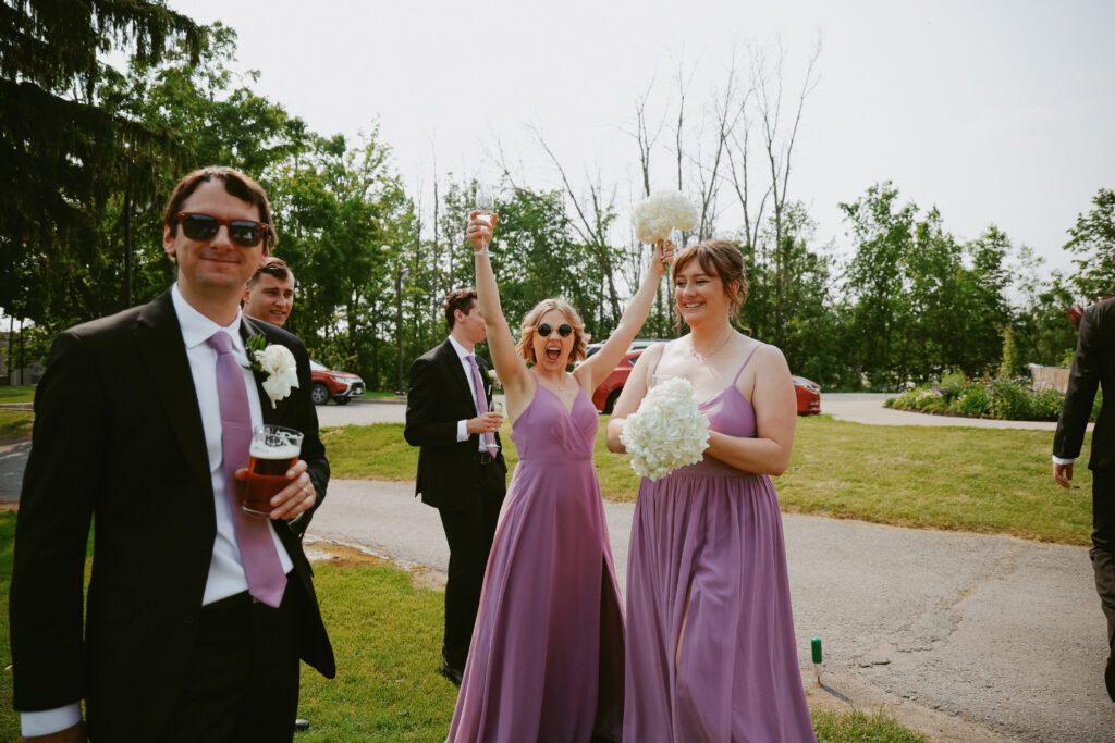 Bridesmaid at cocktail hour