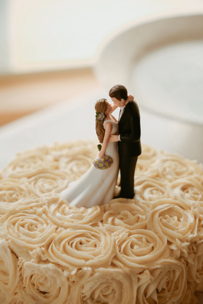 Close up of cake topper