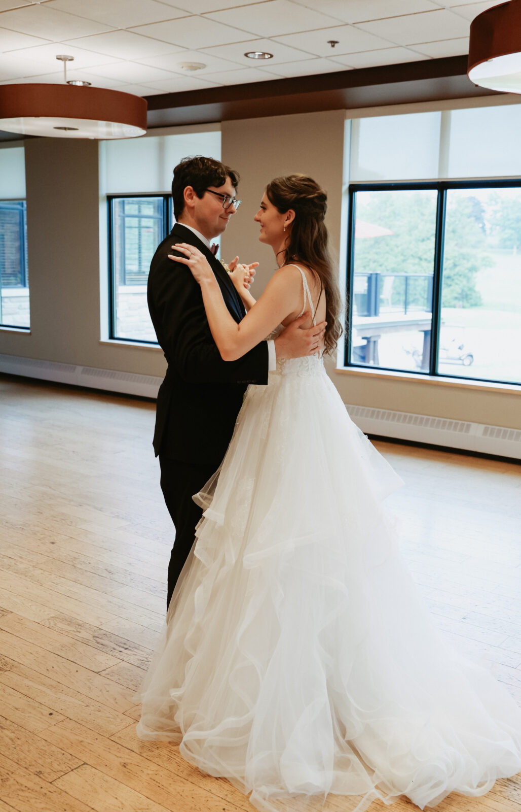 Bride and Groom first dance at Peterborough Golf Course Wedding Venue