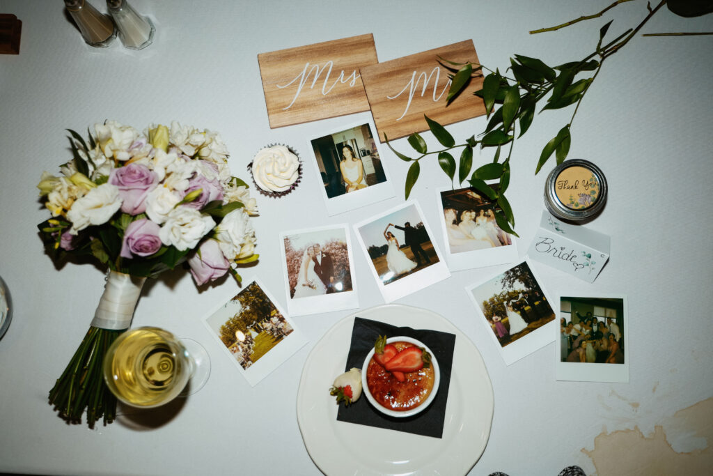 Polaroids of wedding
