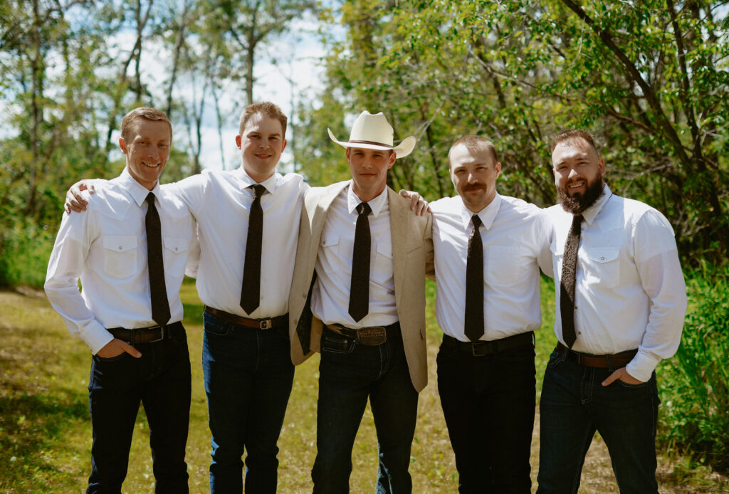 Groom with groomsmen
