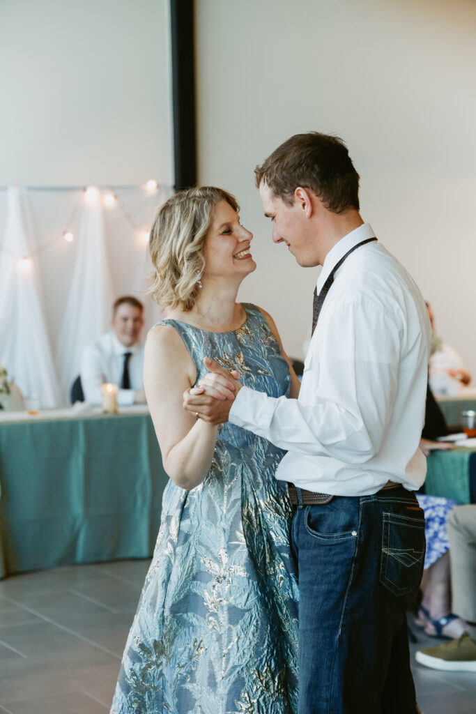 Groom dances with his mother