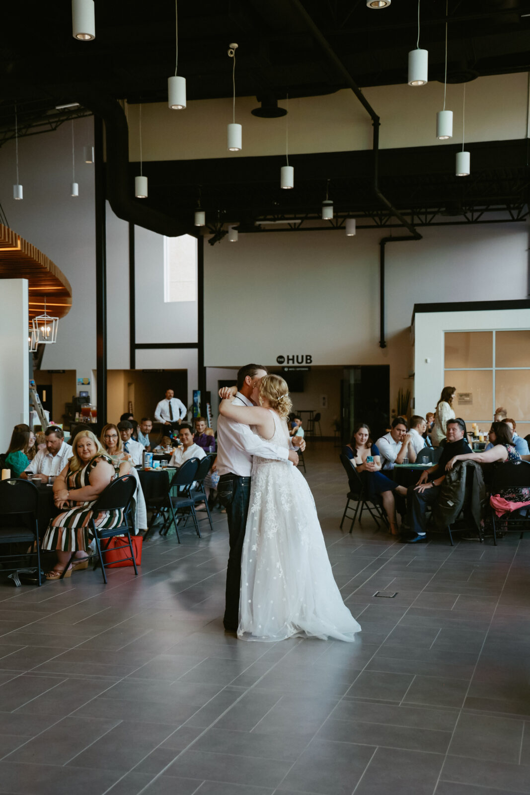 Bride and groom dance
