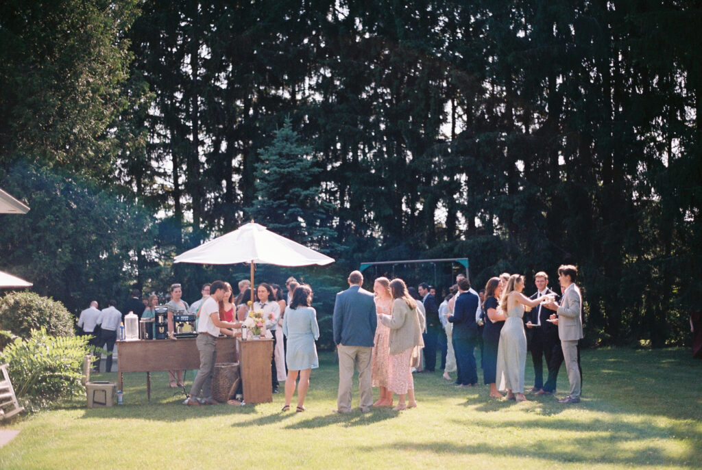 Guest at wedding reception