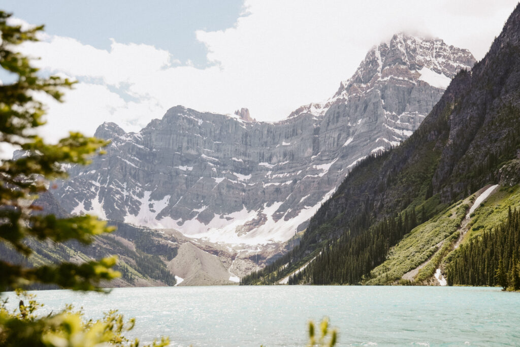 Alberta mountains with lake 