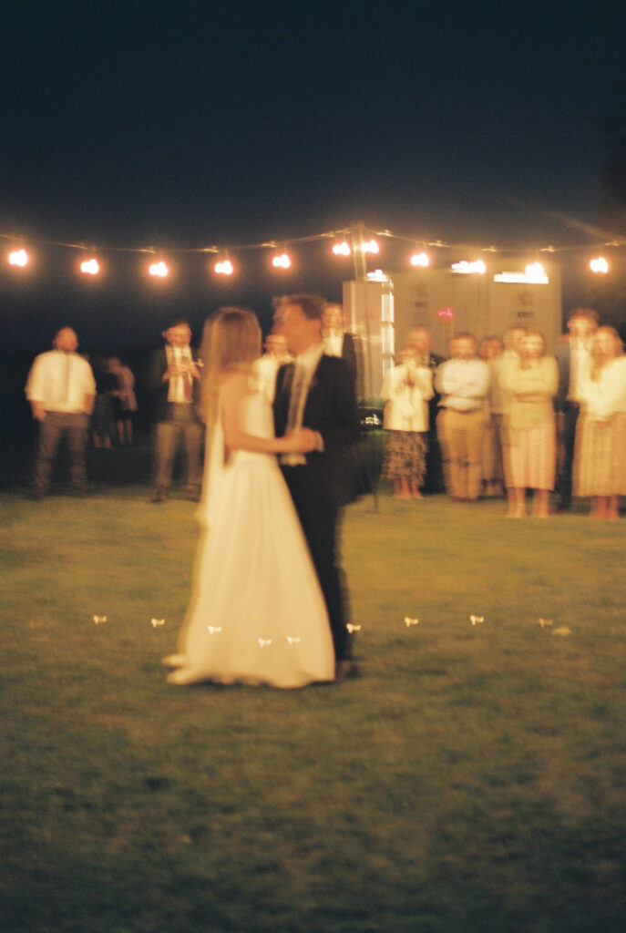 Bride and groom first dance